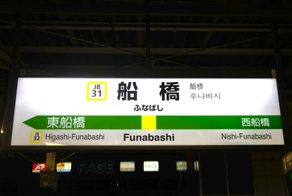 船橋駅のプラットフォーム